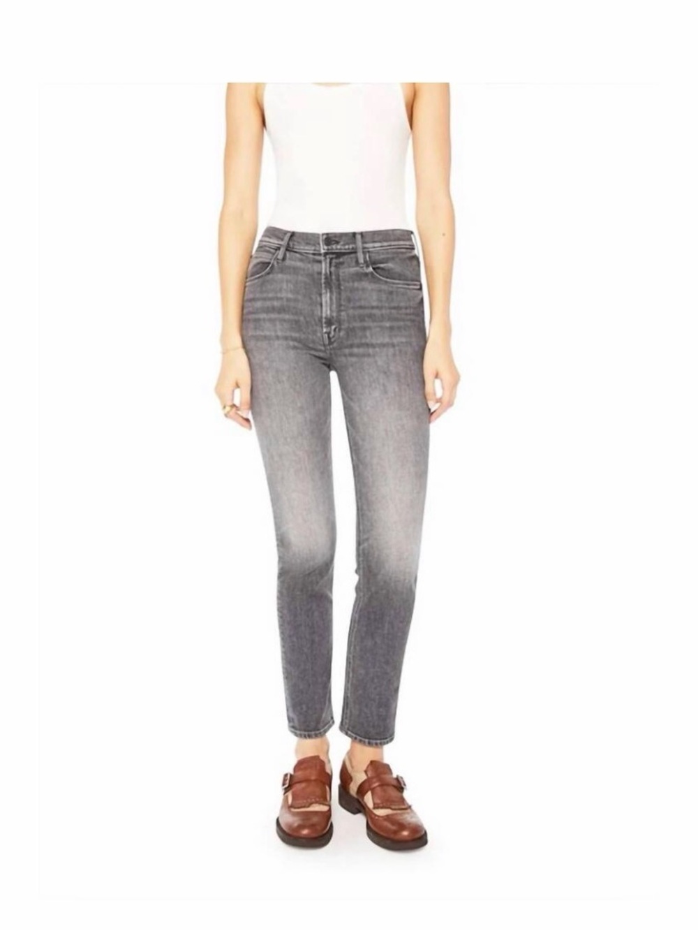 MOTHER The Dazzler Hover Jeans in Washed Black ( Under the Bleachers) -26